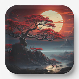 Bonsai Tree  Paper Plate