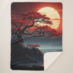Bonsai Tree  Sherpa Blanket