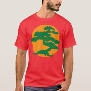 Bonsai Tree t shirt with Orange Sun Japanese Karat
