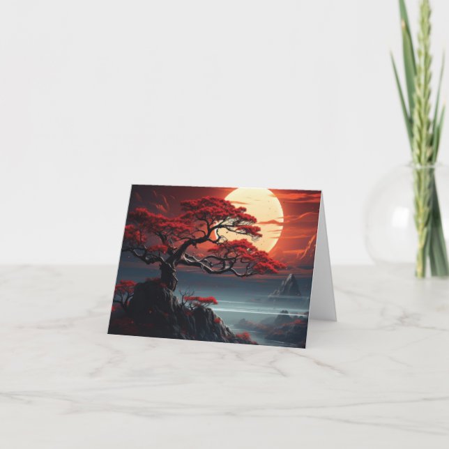 Bonsai Tree  Thank You Card (Front)