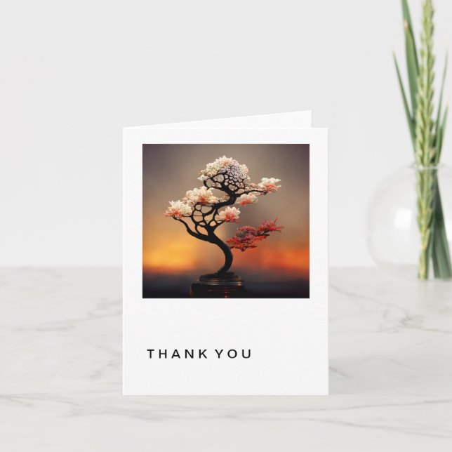 Bonsai Tree Thank You Card (Front)