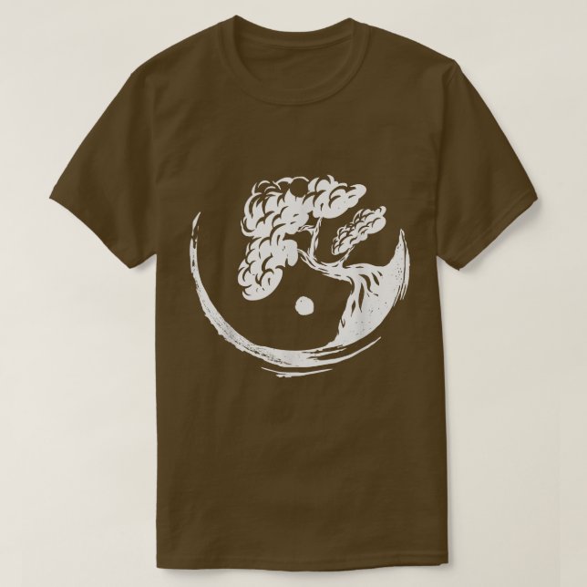 Bonsai Tree Yin Yang Japan Buddha Yoga Meditation1 T-Shirt (Design Front)