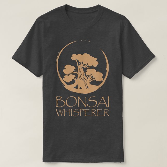 Bonsai Whisperer Meditation Yoga Japan Tree Garden T-Shirt (Design Front)