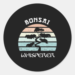 Bonsai Whisperer - Penjing Tree Tray Planting Gift Classic Round Sticker
