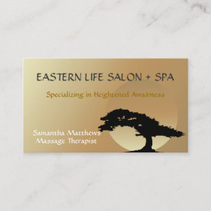 Bonsai Zen Massage Therapist Business Card