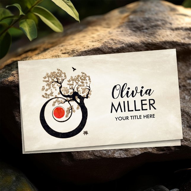 Bonsai Zen Spiral of life Business Card (Creator Uploaded)