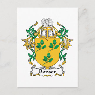 Bonser Family Crest Postcard