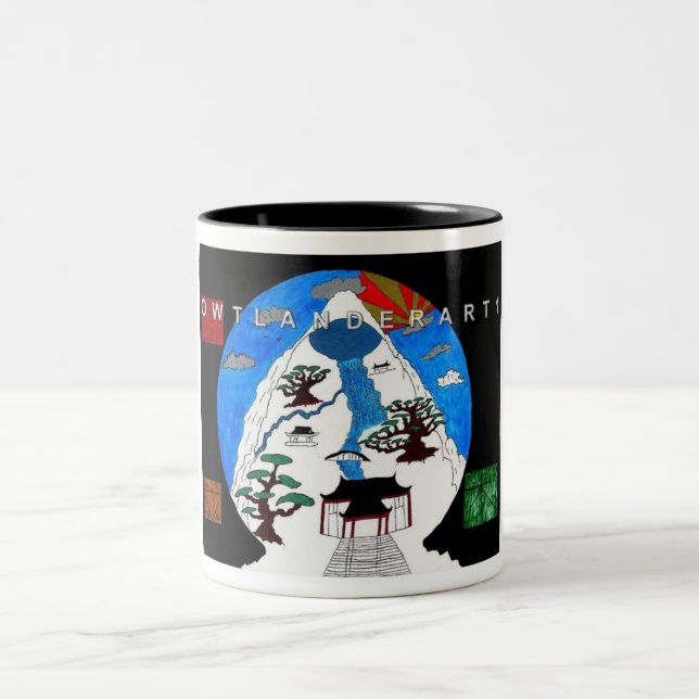 bonsi tree - Customised Two-Tone Coffee Mug (Center)
