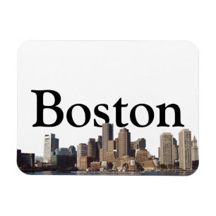 Bonston, MA Skyline with Boston in the Sky Magnet