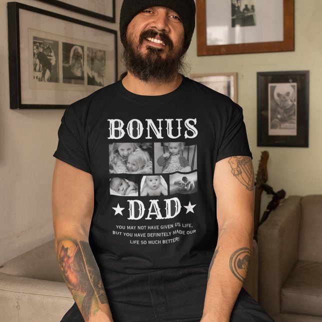 Bonus Dad 5 Photo T-Shirt (Creator Uploaded)