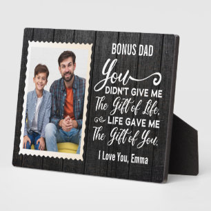 Bonus Dad Appreciation Gift Custom Name & photo  Plaque