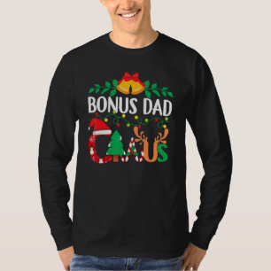 Bonus Dad Claus Christmas Family Lights Tree Sant T-Shirt