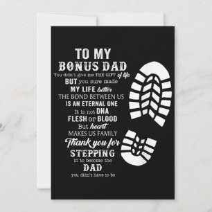 Bonus Dad Fathers Day Gift from Stepdad for Daught Invitation