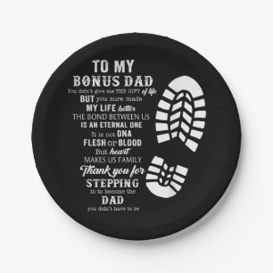 Bonus Dad Fathers Day Gift from Stepdad for Daught Paper Plate