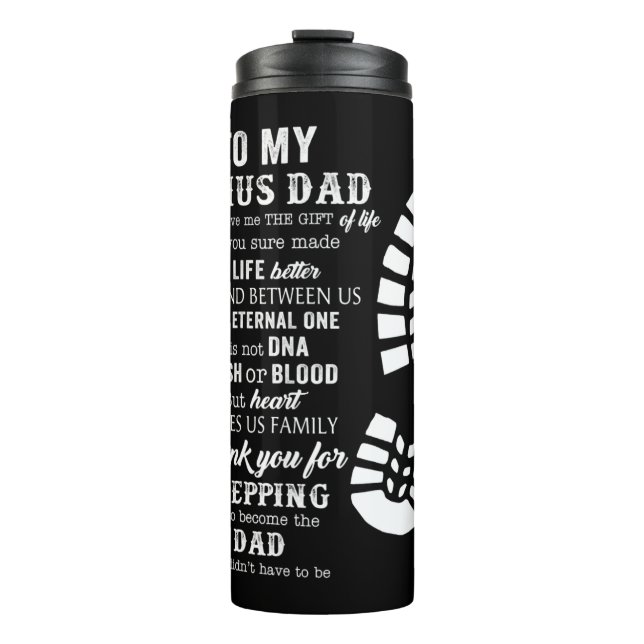 Bonus Dad Fathers Day Gift from Stepdad for Daught Thermal Tumbler (Front)