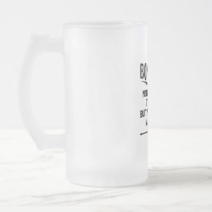 Bonus dad frosted glass beer mug