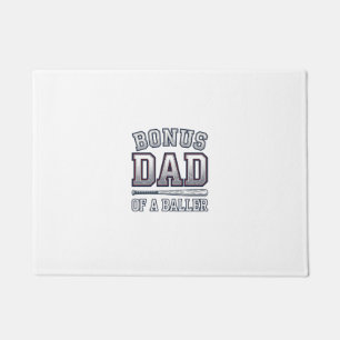 Bonus Dad of a Baller Vintage Sports Shirt Design_ Doormat