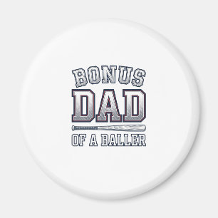 Bonus Dad of a Baller Vintage Sports Shirt Design_ Magnet