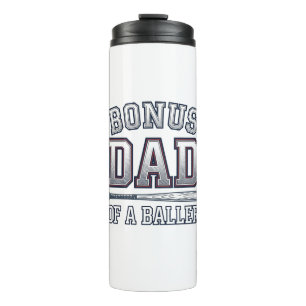 Bonus Dad of a Baller Vintage Sports Shirt Design_ Thermal Tumbler