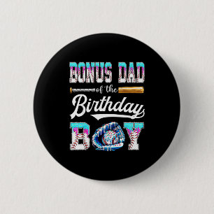 Bonus Dad Of The Birthday Boy Baseball Ice Cream D 6 Cm Round Badge