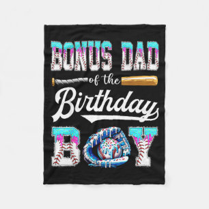 Bonus Dad Of The Birthday Boy Baseball Ice Cream D Fleece Blanket