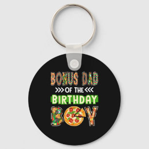 Bonus dad of the boy birthday boy pizza lover key ring