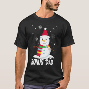 Bonus Dad Snowman Santa  Christmas Matching Family T-Shirt