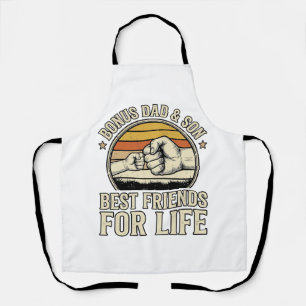 Bonus Dad & Son Best Friends Vintage Shirt Design_ Apron