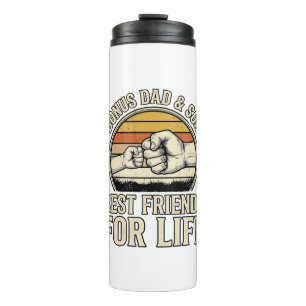 Bonus Dad & Son Best Friends Vintage Shirt Design_ Thermal Tumbler
