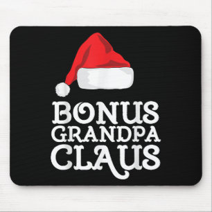 Bonus Grandpa Claus Christmas Santas Hat Pajama Fa Mouse Pad