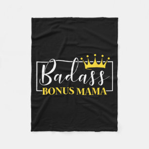 Bonus mama crown cute mother's day stepmom step mo fleece blanket