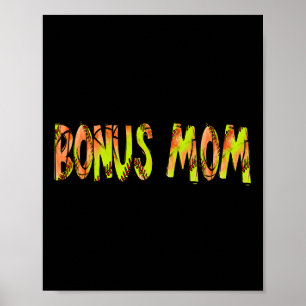 Bonus Mom Of Both Half Sketll Softll Birthday Boy Poster
