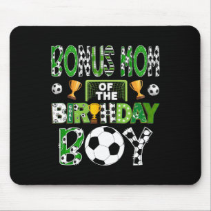 Bonus Mom Of The Birthday Boy Soccer Player Game D Mouse Pad