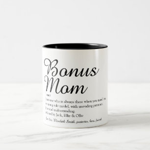 Bonus Mum Definition Quote Fun Stylish Two-Tone Coffee Mug