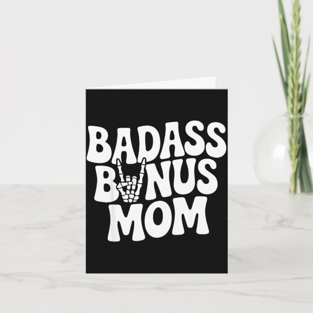 Bonus mum funny step mum mother's day funny  card (Front)