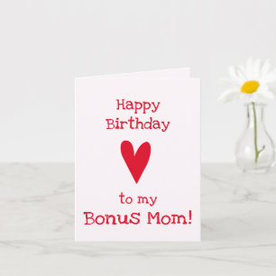 Bonus Mum!   Funny Stepmother's Birthday Card