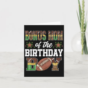 Bonus Mum Of The Birthday Boy Football Player Matc Card