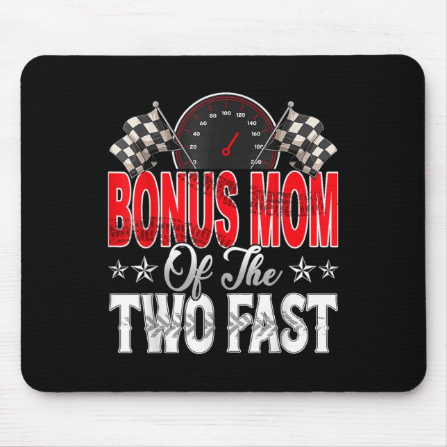 Bonus Mum Of The Two Fast Second Birthday Racing C Mouse Pad (Front)