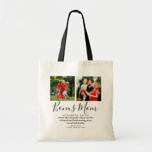 Bonus Mum Stepmom Script Quote Photo Tote Bag