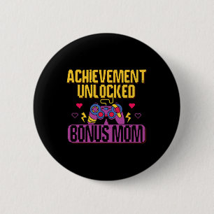 Bonus Mum Unlocked Video Game Stepmom Gaming Lover 6 Cm Round Badge