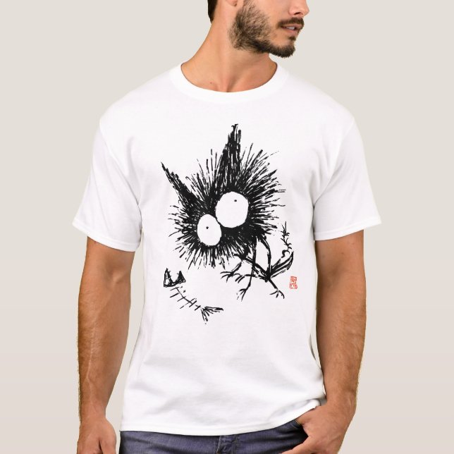 Bony cat and Fishbone T-Shirt (Front)