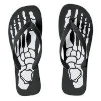 Bony Skeleton Feet Flip Flops