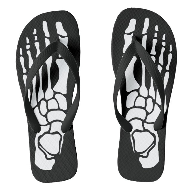 Bony Skeleton Feet Flip Flops (Footbed)