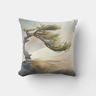 Bonzai Plant Wind Tranquil Peaceful  Cushion