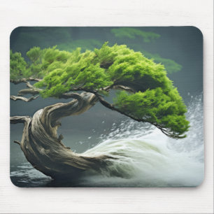 Bonzai Plant Wind Tranquil Peaceful Mouse Pad