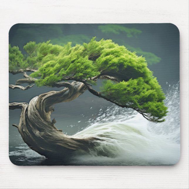 Bonzai Plant Wind Tranquil Peaceful  Mouse Pad (Front)
