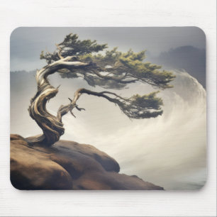 Bonzai Plant Wind Tranquil Peaceful Nature Serene  Mouse Pad