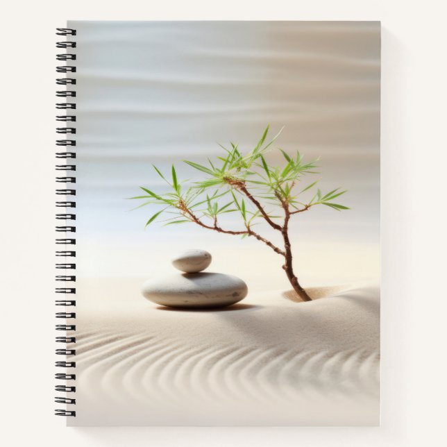 Bonzai Plant Wind Tranquil Peaceful  Notebook (Front)