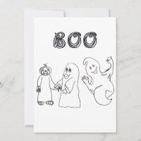 BOO 3 cute ghost trick or treaters