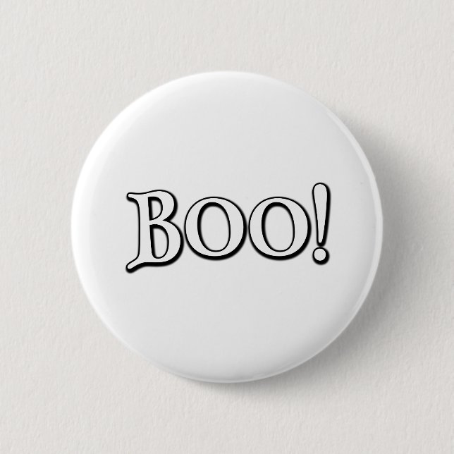 Boo! 6 Cm Round Badge (Front)